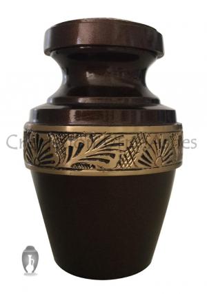 Grecian Brown Mini Keepsake Urn Container for Human Ashes