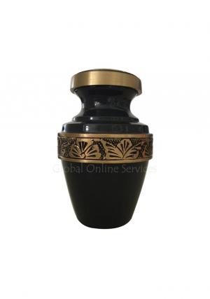 Grecian Rustic Flower Band Pewter Keepsake Cremation Urn for Human Ashes