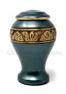 Green Classic Leaf Band Keepsake Urn  Small container for Funeral Ashes (Green)