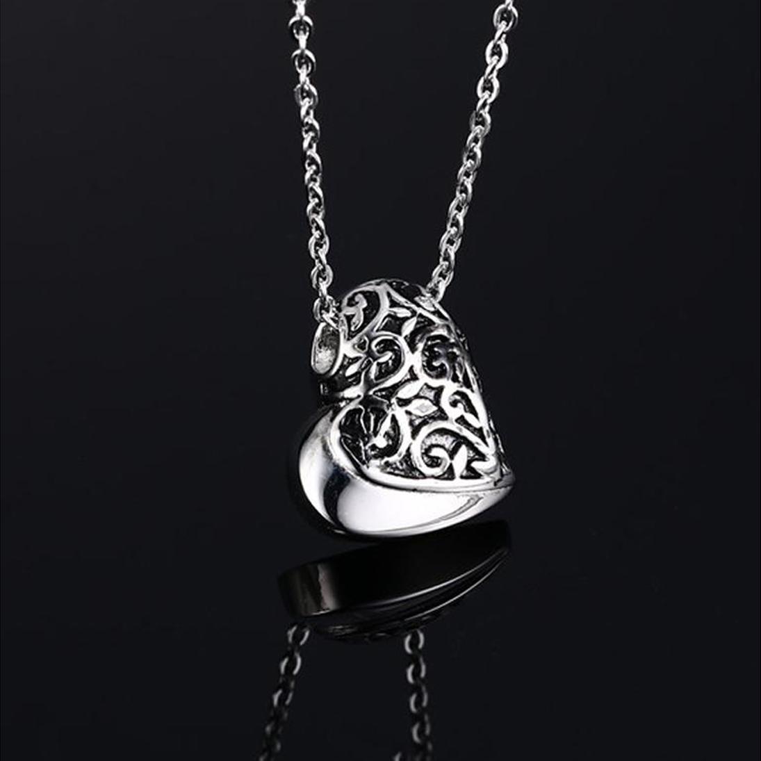 Heart Shaped Cremation Keepsake Jewellery Pendant, Necklace