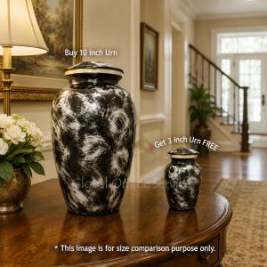 Large Brass Adult Cremation Urns for Ashes+ FREE Brass Keepsake Urn (Large)