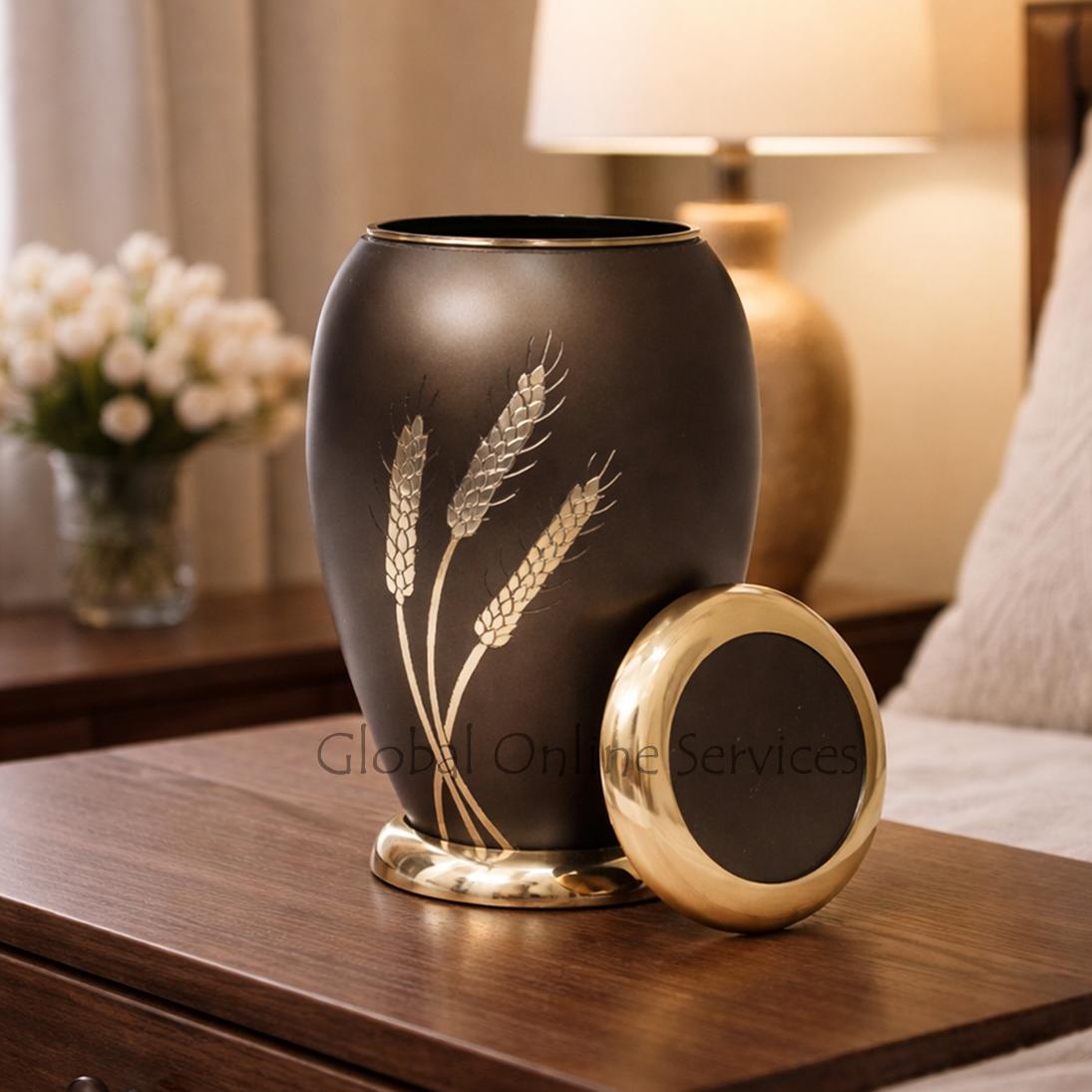 Large Monarch Wheat Adult Funeral Urn for Human Ashes