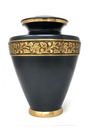 Leaf Band Brass Adult Funeral Urn for Human Ashes 