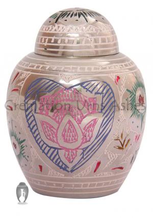 Lotus Heart Small Cremation Keepsake Urn Human Ashes