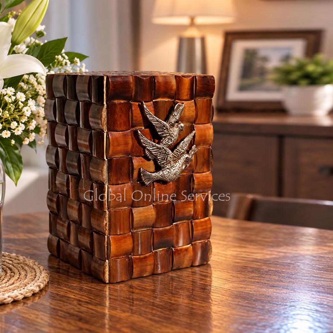 MDF Made Flying Birds Human Ashes for Cremation Urns