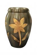 Majestic Lillies Small Funeral Keepsake Urn for Ashes