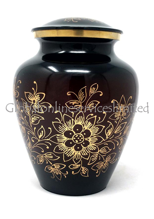 Beautiful Floral Medium Urn for Cremation Ashes