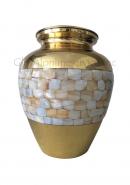 Medium Size Elite Mother of Pearl Cremation Urn for Memorials