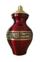 Mini Engraved Matt Cherry Vase Keepsake Urn for Human Memorial Ashes