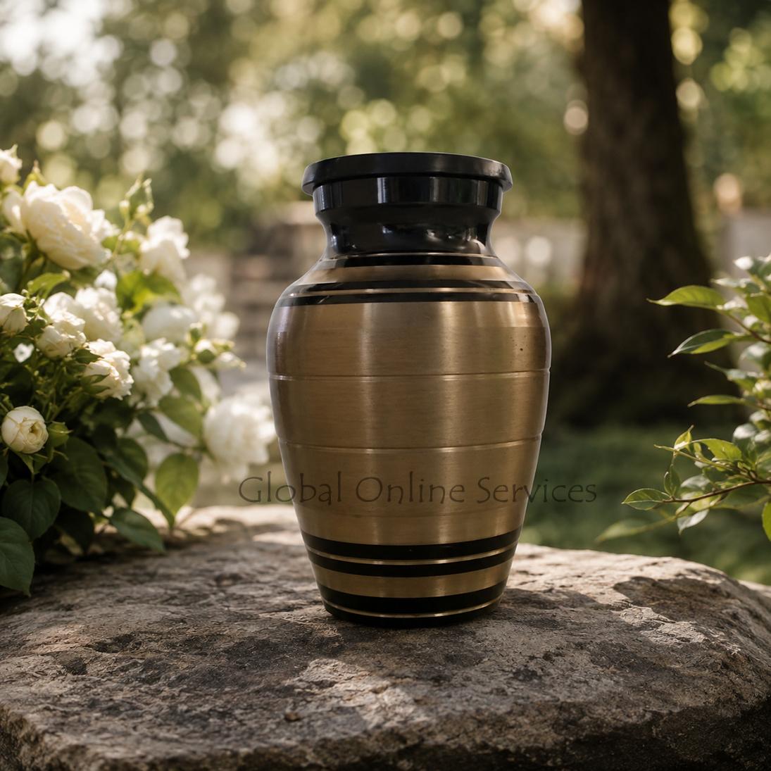 Mini Gold Colour Palace Keepsake Memorial Urn For Cremated Remains