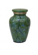 Mini Green Brass Cremation Urn for Keepsake Cremation Ashes.