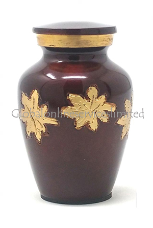 Mini Keepsake Falling Leaves Urn for Cremation Ashes (Small)