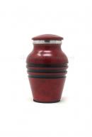 Mini Red Aluminium Urn for Human Ashes (Small)