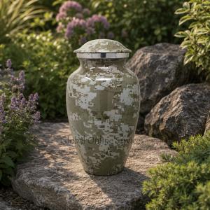Modern French Aluminium Medium Cremation Urn (Medium)