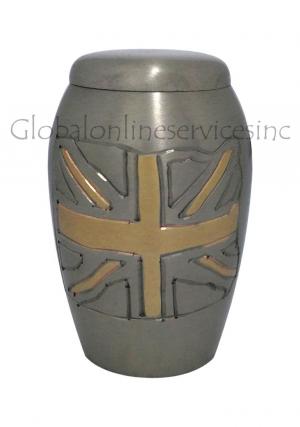 Monarch British Flag Graphite Keepsake Urn