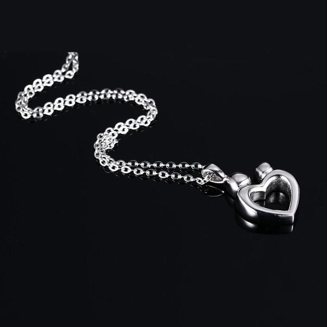 Mother and Child Love Heart Keepsake Urn Pendant for Memorial Ashes