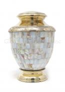 Mother of Pearl Medium Memorial Urn for Cremation Ashes