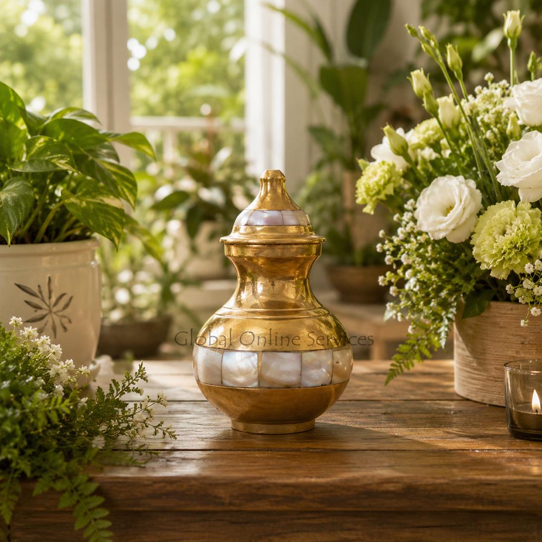 Mother of Pearl Mini Keepsake Cremation Urn Ashes