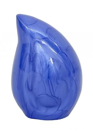 Mystical Presence Small Teardrop Cremation Urn For Human Ashes (Blue)