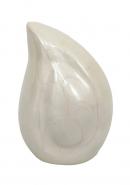 Mystical Presence Small Teardrop Cremation Urn For Human Ashes (White)
