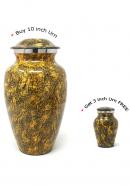 Natural Punga Colour Aluminium Large Cremation Urn for Ashes+ FREE Aluminium Keepsake Urn  (Large)