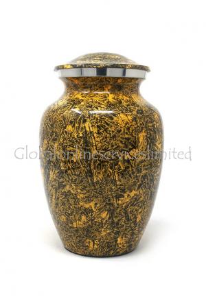 Natural Punga Colour Aluminium Medium Urn for Cremation Ashes. (Medium)