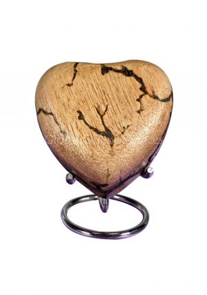 Natural Wooden Heart Keepsake Urn