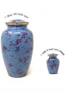 Orchid Cold Purple Adult Funeral Urn for Human Ashes+ FREE Brass Keepsake Urn (Large)