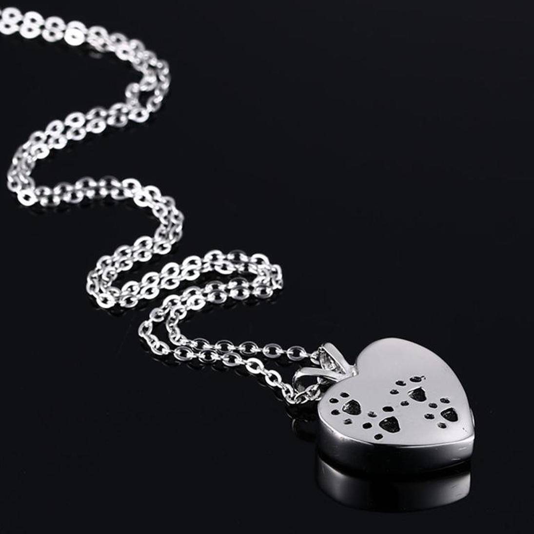 Pet Cremation Jewellery Heart Shape Pendant Urn For Ashes, Necklace