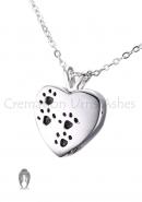Pet Cremation Jewellery Heart Shape Pendant Urn For Ashes, Necklace