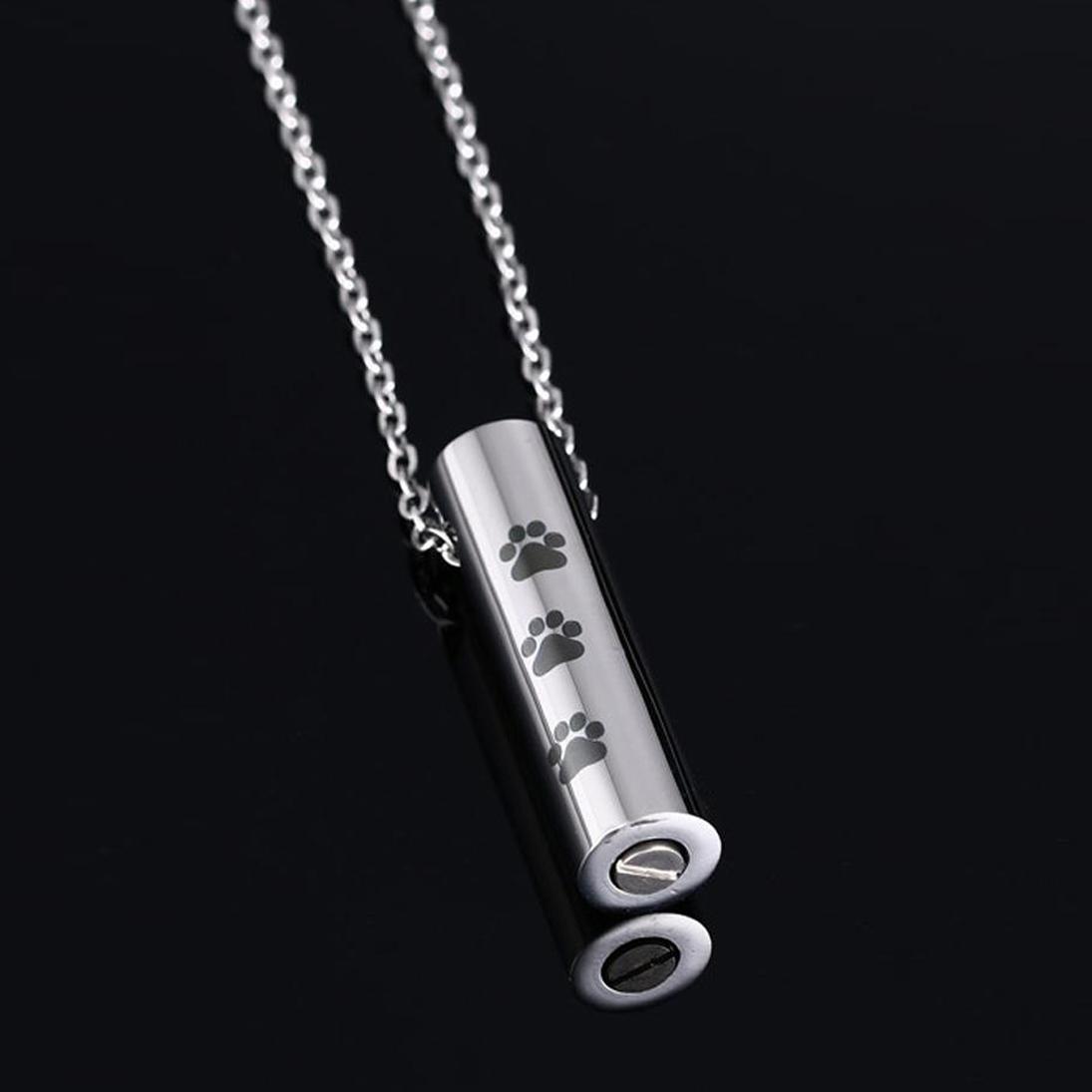 Pet Memorial Urns For Ashes Jewellery, Paw Print Pendant