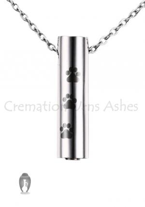 Pet Memorial Urns For Ashes Jewellery, Paw Print Pendant