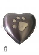 Pewter Grey Heart Small Keepsake Cremation Pet Urn for Ashes