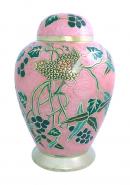 Pink Garden Design Adult Cremation Urn, Funeral Urn