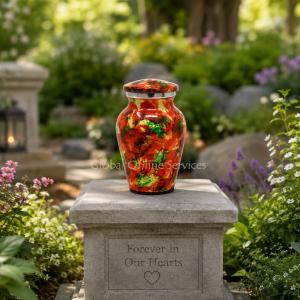 Polychromatic Keepsake Aluminium Urn for Cremation Ashes (Small)