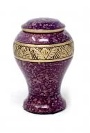 Purple Classic Leaf Band Small Keepsake Urn/container for Funeral Ashes (Purple)