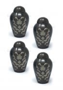 Pack Of Four Dome Top Windsor Floral Keepsake Small Cremation Urn for Human Ashes