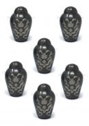 Pack Of Six Dome Top Windsor Floral Keepsake Small Cremation Urn for Human Ashes