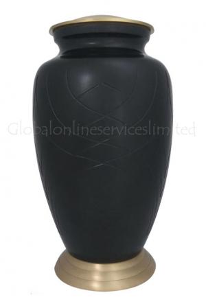 Simply Skipton Black Adult Urn For Human Ashes