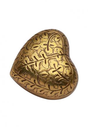 Small Banbury Brass Engraved Heart Keepsake Urn, Human Memorial Urns Ashes UK