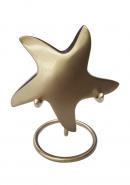 Small Size Star Shaped Silver Keepsake Funeral Urn For Ashes