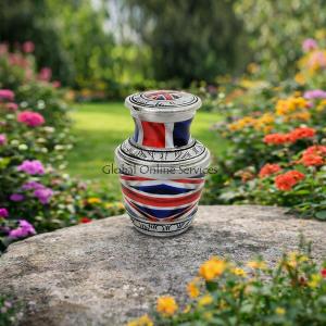 Small UK Flag Keepsake Urn For Human Ashes
