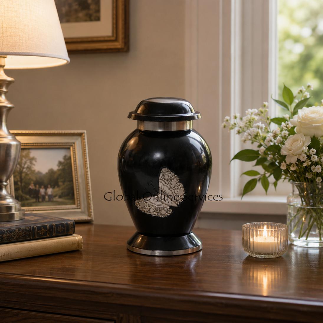 Soaring Butterfly Keepsake Funeral Urn for Human Ashes