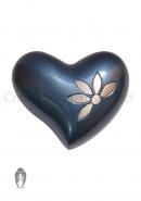 Sparkling Flower Mini Heart Keepsake Funeral Urn