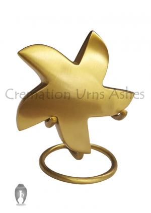 Star Brushed Gold Keepsake Urn for Cremation Ashes