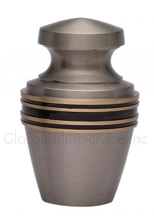 Tiny Grecian Pewter Keepsake Cremation Urn for Funeral Ashes