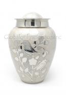 White blessing birds large adult ashes cremation urn
