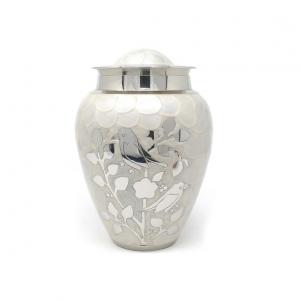White blessing birds large adult ashes cremation urn