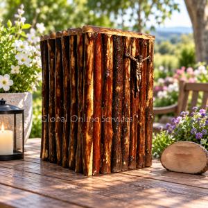 Wood(MDF) Cremation Urns Ashes , Cross Christ Urn For Human Ashes