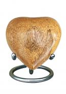 Wooden Heart Keepsake Urn for Funeral Human Ashes (Polished)